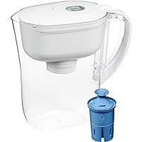Brita Metro Water Filter Pitcher, BPA-Free Water Pitcher, Replaces 1,800 Plastic Water Bottles a Year, Lasts Six Months or 120 Gallons, Includes 1 Filter, Kitchen Accessories, Small - 6-Cup Capacity