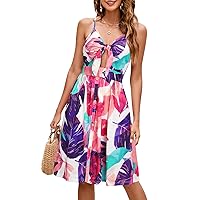 LAISHEN Women's 2024 Summer Dresses Floral Beach Hawaiian Vacation Casual Spring Sundress with Pockets