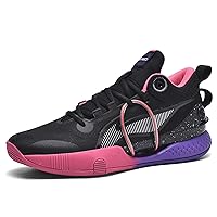 Men's Professional High Top Basketball Sneakers Women's Non-Slip Breathable Indoor and Outdoor Fitness Tennis Running Shoes Outdoor Casual Walking Shoes Teenager Fashion Sneakers