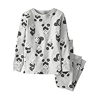 little planet by carter's unisex-baby Baby and Toddler 2-piece Pajamas made with Organic Cotton, Pandas, 6 Months