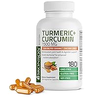 Turmeric Curcumin 1500 MG per Serving Antioxidant, Joint & Digestion Support with BioPerine, Non-GMO, 180 Vegetarian Capsules