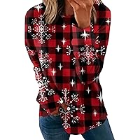 2023 Halloween Sweatshirts For Women Women'S Round Collar Casual Long Sleeve Plaid Printed Top Halloween Pullover