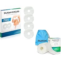 Clear Areola Silicone Scar Circles & XLong Silicone Scar Tape Roll 1.6