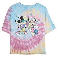 Disney Characters 80s Minnie Mickey Women's Fast Fashion Short Sleeve Tee Shirt