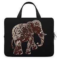 Henna Stylish Artistic Elephants Travel Laptop Bag Sleeve Case With Handle Shockproof Notebook Briefcase Protective Cover