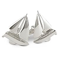 Sailboat Cufflinks Sterling Silver Handcrafted