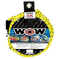 WOW Sports 3k 60 ft. Tow Rope with Floating Foam Buoy 1 2 or 3 Person Tow Rope for Boating, 17-3030