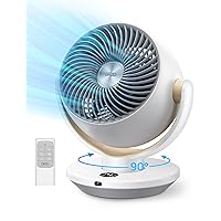 Dreo Fan for Bedroom, Desk Air Circulator Fan with Remote, 11 Inch Table Fans for Whole Room, 60ft Powerful Airflow, 120° Vertical Manual +90° Oscillating Fan, 4 Speeds, 8H Timer, Quiet Fan, Home