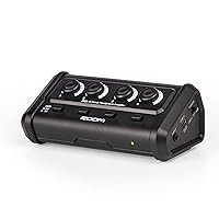 Zoom ZHA-4 Handy 4-Channel, Battery-Powered Headphone Amplifier with Volume & Mute Functionality, Portable, for Podcasting, Music, Productions, and More