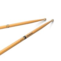 Promark ActiveGrip Drum Sticks - Rebound 2B Drumsticks - For Secure, Comfortable Grip - Gets Tackier As Your Hands Sweat - Hickory Wood - Acorn Tip, Clear, One Pair