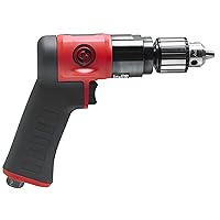 Chicago Pneumatic CP9790C - Air Power Drill, Hand Drill, Power Tools & Home Improvement, 3/8 Inch (10 mm), Keyed Chuck, Pistol Handle, 0.48 HP / 360 W, Stall Torque 4.1 ft. lbf / 5.5 NM - 2100 RPM