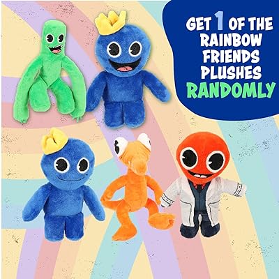  UCC Distributing Rainbow Friends Complete Set of 5, Includes  Orange, Red Scientist, Green, Blue, & Blue Smilin Friend : Toys & Games