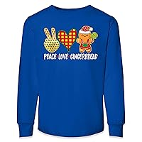Christmas Peace Love Gingerbread Cookie Lover Toddler Girl Boy Long Sleeve Shirt