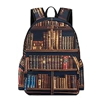 Book Room Library Backpack Printed Laptop Backpack Casual Shoulder Bag Business Bags for Women Men