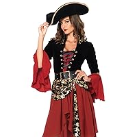 womens 2 Pc Cruel Seas Pirate Captain Dress Costume