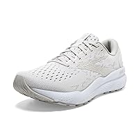 Brooks Women’s Ghost 16 Neutral Running Shoe - White/White/Grey - 10 Medium