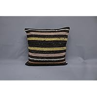 Home Decor Pillow, Kilim Pillow Cover, Designer Pillows, 28x28 Brown Cushion Case, Striped Pillow Covers, Mid Century Pillow, 965