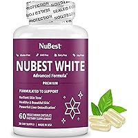 NuBest White - Supports Beautiful and Radiant Skin with Glutathione, Milk Thistle Extract, L-Cysteine, Precious Herbs and Vitamins - 60 Vegan Capsules (Pack of 1)