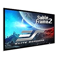 Elite Screens Sable Frame 2 Series, 180-inch Diagonal 16:9, Active 3D 4K Ultra HD Ready Fixed Frame Home Theater Movie Office Presentations Indoor Front Projection Projector Screen, ER180WH2, Black