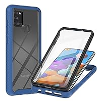 IVY Galaxy A21s 3in1 Heavy Armor Rugged Case with Built-in Screen Protector for Samsung Galaxy A21s Case - Blue
