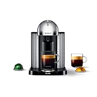Nespresso Vertuo Coffee and Espresso Machine by Breville,5 Cups, Chrome