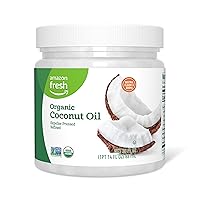 Amazon Fresh, Organic Refined Coconut Oil, 30 Fl Oz (Previously Happy Belly, Packaging May Vary)
