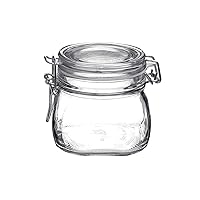 Bormioli Rocco Fido 17.5 Ounce Glass Storage Jars:, 17 Ounce, Clear