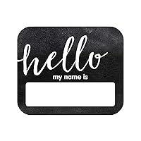 Schoolgirl Style Industrial Chic 40 pc. Hello My Name Is Name Tags, Modern Farmhouse Name Tag Stickers for Back to School, Cubby, Locker, and Desk Name Tags, Farmhouse Name Tags for Classroom