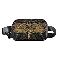 Dragonfly Boho Fanny Pack for Women Men Belt Bag Crossbody Waist Pouch Waterproof Everywhere Purse Fashion Sling Bag for Workout Hiking Travel