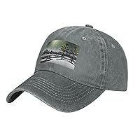Pine Needle Tree Winter Print Cotton Outdoor Baseball Cap Unisex Style Dad Hat for Adjustable Headwear Sports Hat