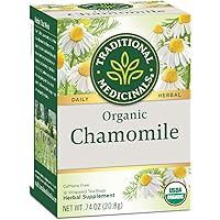 Traditional Medicinals Organic Chamomile Herbal Tea, Supports Healthy Digestion, (Pack of 1) - 16 Tea Bags