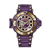 Invicta Men's JT 54mm Stainless Steel Automatic Watch, Purple (Model: 40412)