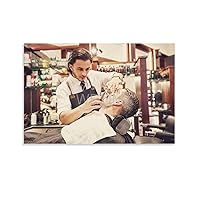 AYTGBF Men's Hairstyles Barber Shop Decor Posters Beauty Salon Poster (15) Canvas Painting Wall Art Poster for Bedroom Living Room Decor 08x12inch(20x30cm) Unframe-style