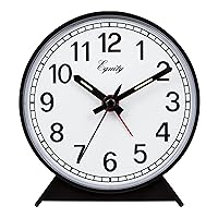 Equity 14075 Black Analog Wind-Up Alarm Clock