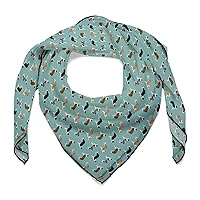 Border Collies Square Head Scarves Neck Scarf Hair Wraps Silk Feeling Wrapping for Women 27