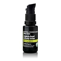 Nature's Brands Organic Hand & Body Lotion (Lemongrass) by Herbal Choice Mari; 0.5 fl oz Glass Bottle