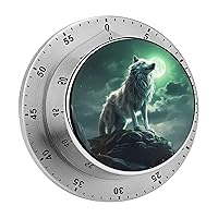 Wolf Full Moon Kitchen Timer 60 Minute Countdown Cooking Timer for Home Study