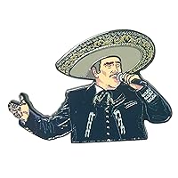 Vicente Fernandez Enamel Pin - Authentic Tribute Pin of the Legendary Mexican Singer - Limited Edition Collectible Pin for Fans, Mariachi Music Lovers, and Collectors, Mexican Enamel Pin