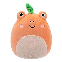 Squishmallows Original 5-Inch Fatima Peach Frog with Fuzzy Belly - Official Jazwares Plush