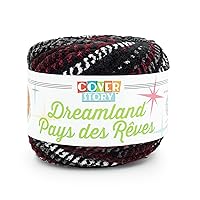 Lion Brand Yarn Cover Story Dreamland, Blanket Yarn, Black Cherry, 1 Pack