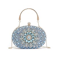 Women Rhinestone Evening Clutch Purse Bag Bling Glitter Sparkly Diamond Tote Bag Crystal Wedding Party Bag