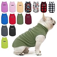 BEAUTYZOO Dog Fleece Vest Sweater Winter Jacket for Small and Medium Dogs with D-Ring Leash Cold Weather Coat Hoodie for XS S M Dogs Boy or Girls, Large