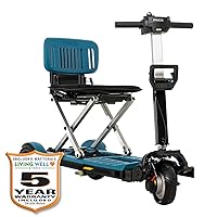 Pride i-Go Folding Scooter, Weighs Only 64 Lbs. with 5-Year Extended Warr (Robin's Egg Blue)