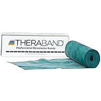 THERABAND Resistance Bands, 6 Yard Roll Professional Latex Elastic Band For Upper & Lower Body, Core Exercise, Physical Therapy, Pilates, Home Workouts, & Rehab, Green, Heavy, Intermediate Level 1
