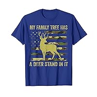 Hunting Camo My Family Tree Has Deer Stand Kids Youth Funny T-Shirt