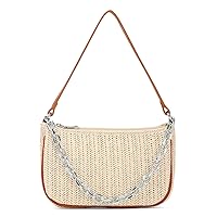Freie Liebe Small Straw Purses for Women Summer Woven Purses Straw Handbag Wicker Purse Rattan Beach Bag