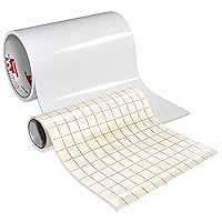 ORACAL Gloss White Adhesive Craft Vinyl Including Roll of Clear Transfer Paper (6 Foot x 12 Inch)
