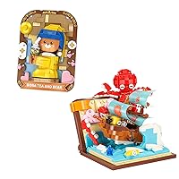 Cute 3D Painting Anime Toy Building Sets,Model Building Kits for Kids Adults,Boba Tea and Bear Building Blocks Sets,Famous Art Sets for Women,Birthday Gifts for Kids(393+ Pieces Bricks)