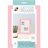 DCWVE Die Cuts with A View Standup Letterboard-5 x 7-White with Pink Frame (188 pcs) 614937
