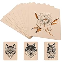 Tattoo Practice Skin Pack of 10 - Emalla Double-Sided Tattoo Artificial Skin 5.62 x 7.48 in Professional Tattoo Practice Skin Tattoo Skin for Tattoo Exercise Suitable for Tattoo Artists and Beginners